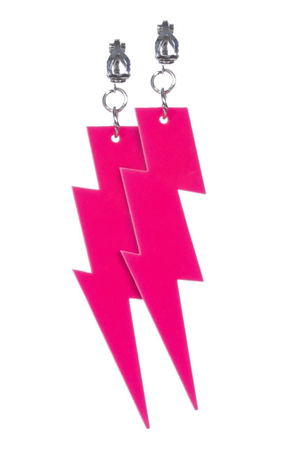 Oorbellen bliksem neon - Partywinkel - 8720059065608