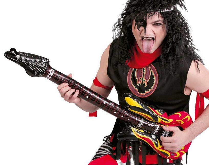 Opblaas Gitaar Vlammen 1m - Partywinkel - 8434077160503