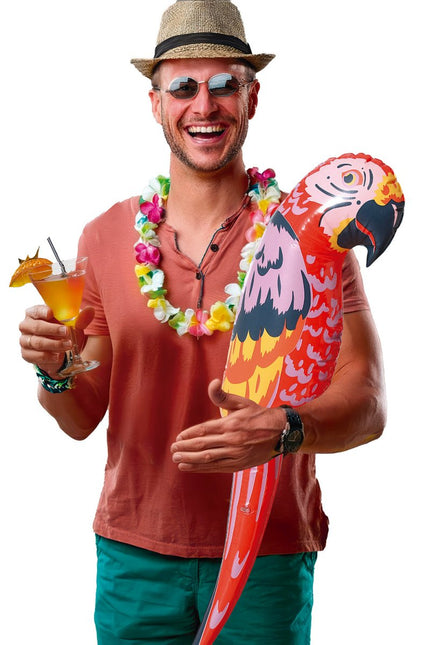 Opblaasbare Papegaai 1,05m van Fiestas Guirca koop je bij Partywinkel