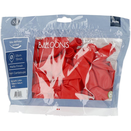Oranje Ballonnen Fresh Cantaloupe 33cm 50st van Folat koop je bij Partywinkel