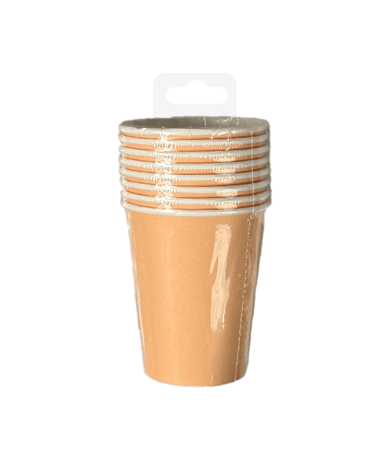 Oranje Bekers Pastel 7cm 8st van Paper Dreams koop je bij Partywinkel