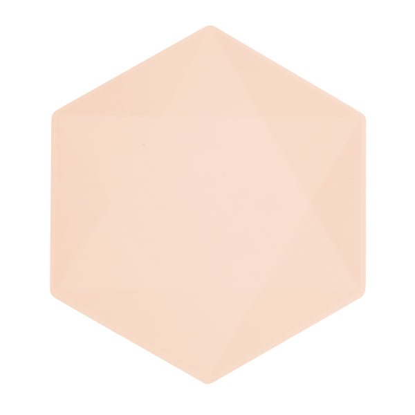 Oranje Cantaloupe Borden Zeshoek 26cm 6st van Riethmueller koop je bij Partywinkel