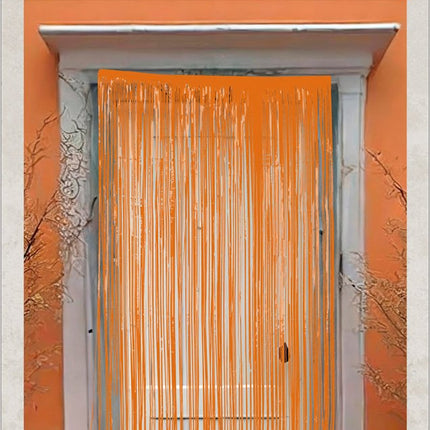 Oranje Deurgordijn Folie 2m - Partywinkel - 8434077199633