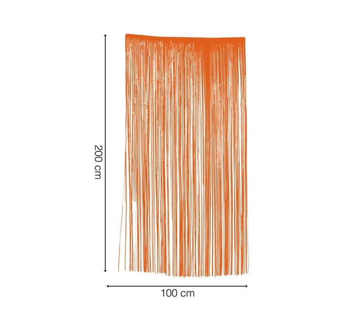 Oranje Deurgordijn Folie 2m - Partywinkel - 8434077199633