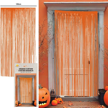 Oranje Deurgordijn Folie 2m - Partywinkel - 8434077199633