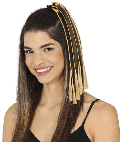 Oranje Hair Extension 35cm 3st - Partywinkel - 8434077481431