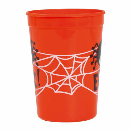Oranje Halloween Beker Spin 11cm van Fiestas Guirca koop je bij Partywinkel