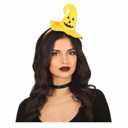 Oranje Halloween Haarband Heksenhoedje van Fiestas Guirca koop je bij Partywinkel