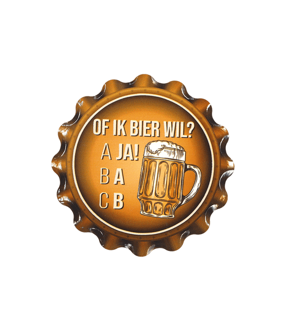 Oranje Onderzetters Of Ik Bier Wil 11cm van Paper Dreams koop je bij Partywinkel