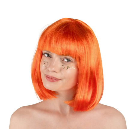 Oranje Pruik Cleopatra van Partydeco koop je bij Partywinkel