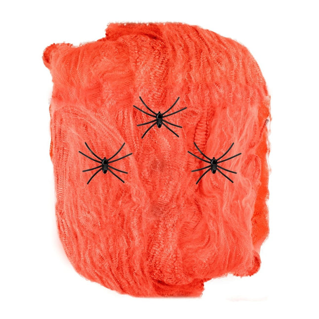Oranje Spinnenweb Met Spinnen 4 delig van Widmann koop je bij Partywinkel