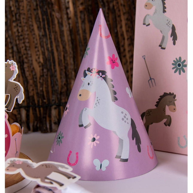 Paard Feesthoedjes 16cm 6st van Folat koop je bij Partywinkel