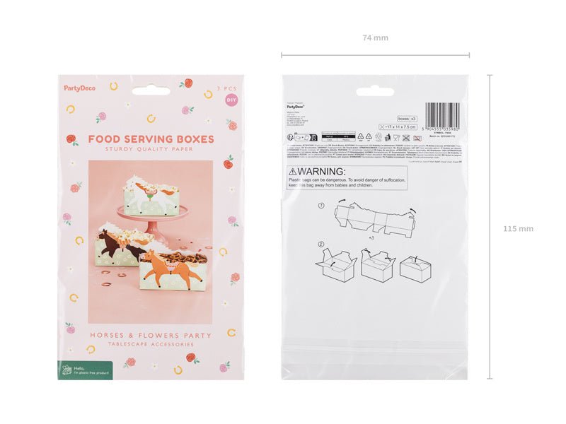 Paard Snackbakje 3st van Partydeco koop je bij Partywinkel