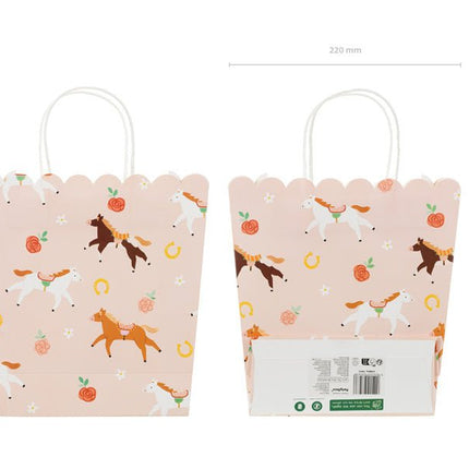 Paarden Uitdeeltasje Roze 23cm van Partydeco koop je bij Partywinkel