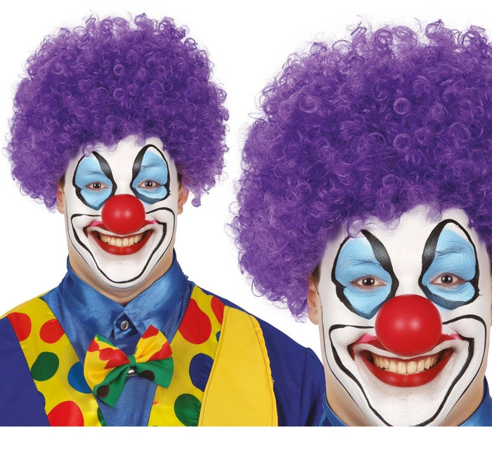 Paarse Pruik Krullen van Fiestas Guirca koop je bij Partywinkel