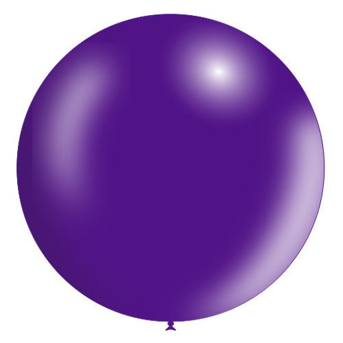 Paarse Reuze Ballon XL Metallic 91cm - Partywinkel - 8436440881589