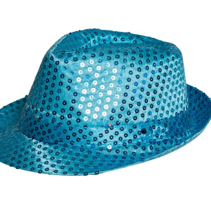 Pailletten Hoedje Turquoise van Partychimp koop je bij Partywinkel