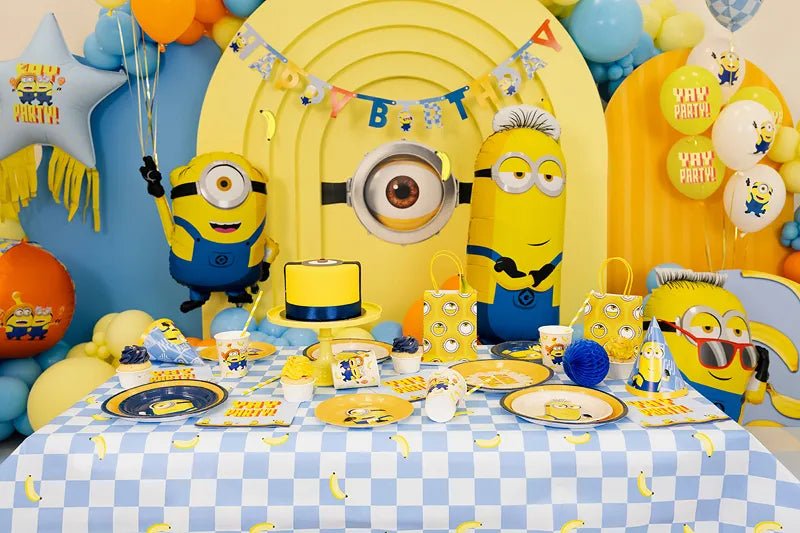 Papieren cadeauzakjes Minions, 12x15,5x6 cm, geel van Partydeco koop je bij Partywinkel