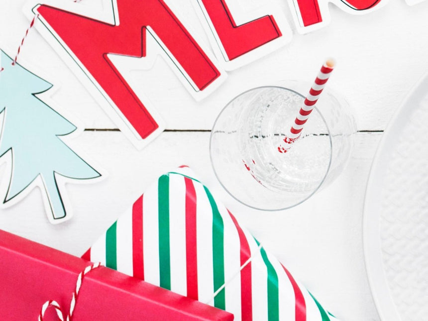 Papieren Rietjes Rood Wit 19,5cm 10st van Partydeco koop je bij Partywinkel