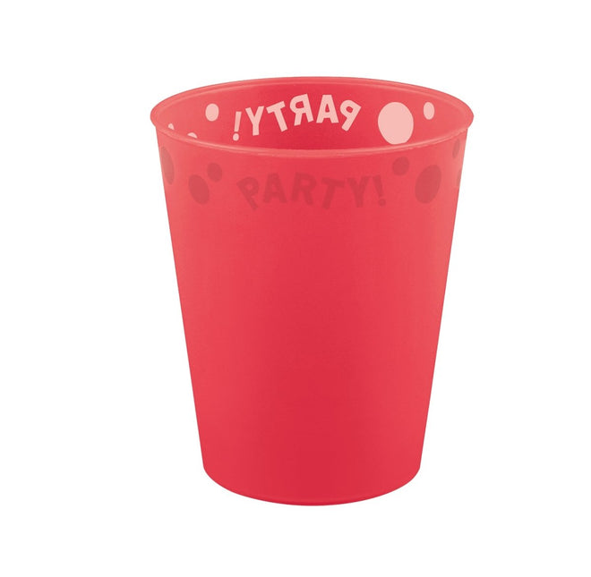 Party Beker Rood Semi Transparant 250ml van Procos koop je bij Partywinkel