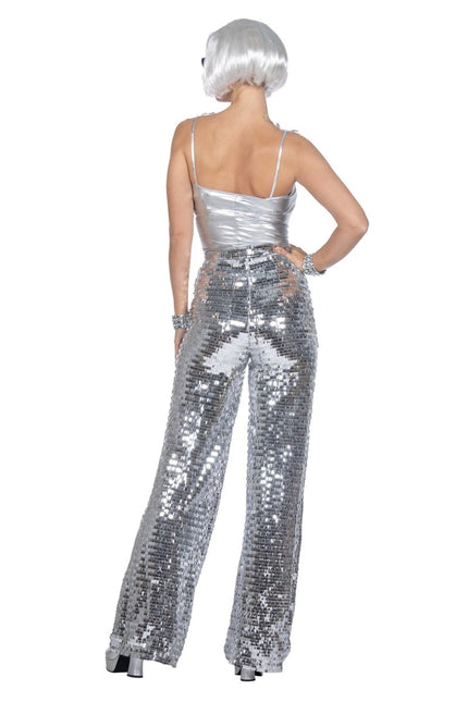 Party glitter broek zilver - Partywinkel - 8720059065165