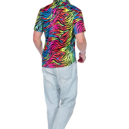 Party shirt zebra neon - Partywinkel - 8720059076741