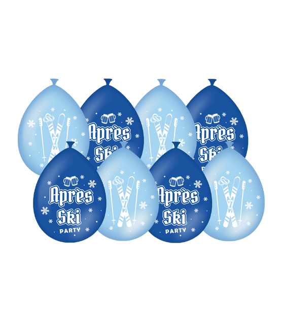 Niebieskie balony Apres Ski 30cm 8szt