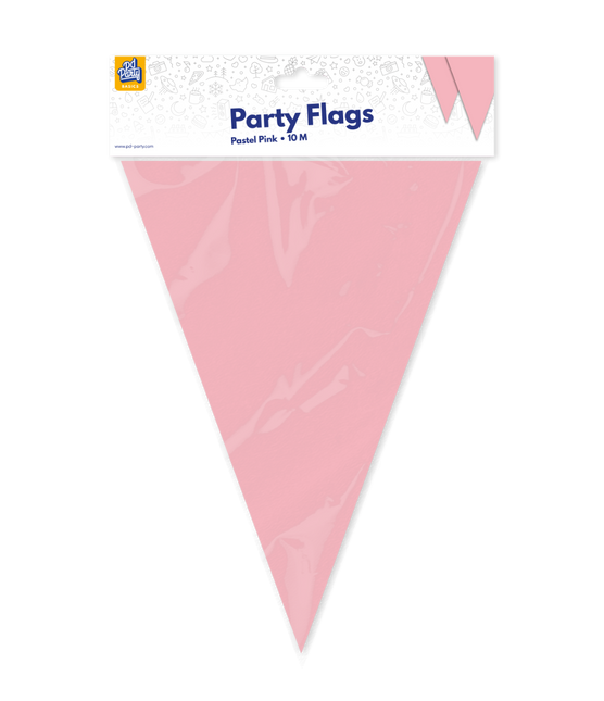 Linia flag w kolorze pastelowego różu