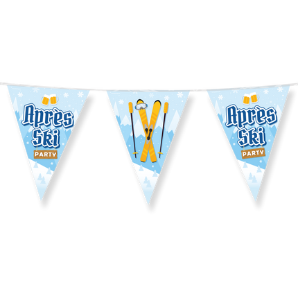 White Blue Garland Apres Ski 10m