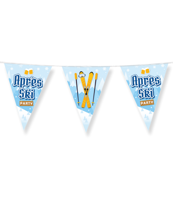 White Blue Garland Apres Ski 10m