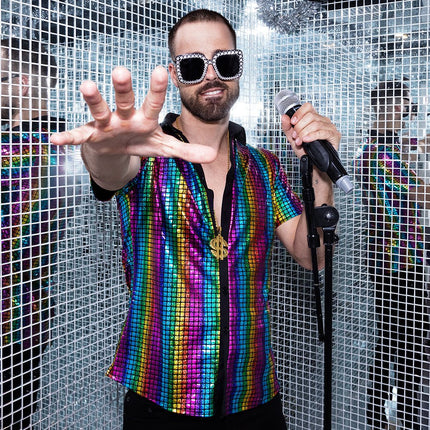 Partybril Zwart Glitters van Boland koop je bij Partywinkel