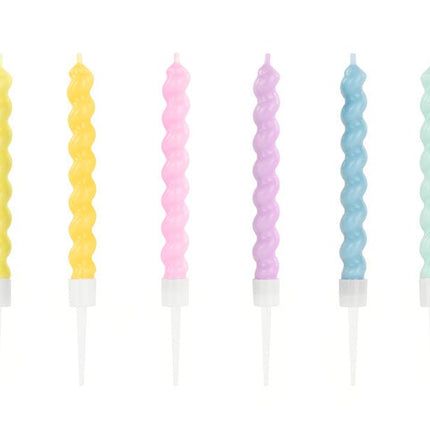 Pastel Kaarsen 8,5cm 6st van Partydeco koop je bij Partywinkel