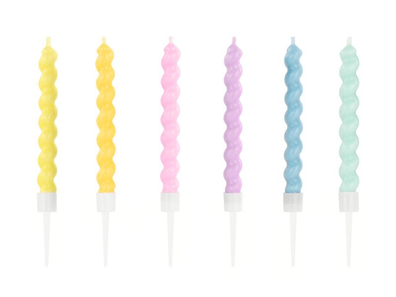 Pastel Kaarsen 8,5cm 6st van Partydeco koop je bij Partywinkel