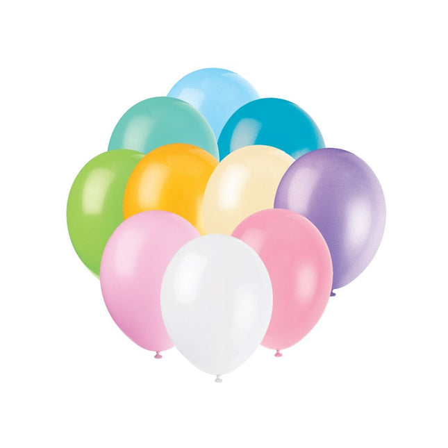 12" Balony lateksowe Premium, 10 sztuk - różne pastelowe