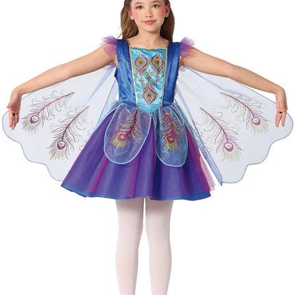 Pauw Kostuum Blauw Paars Meisje - Partywinkel - 8434077785287