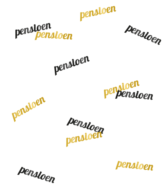 Pensioen Tafelconfetti Zwart Goud 14gr van Paper Dreams koop je bij Partywinkel