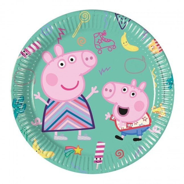 Peppa Pig Borden 20cm 8st van Procos koop je bij Partywinkel