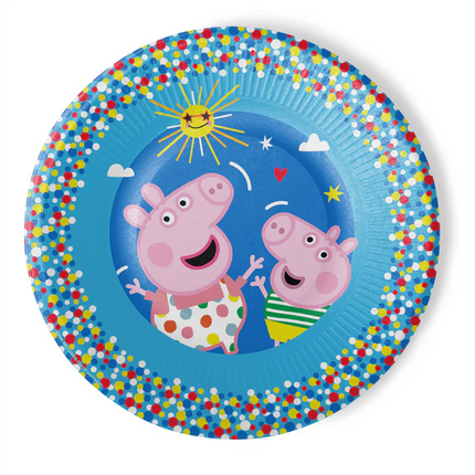 Talerze Peppa Pig 23 cm, 8 szt.