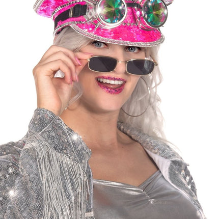 Pet Burning Man goggles neon - pink - Partywinkel - 8720059074532