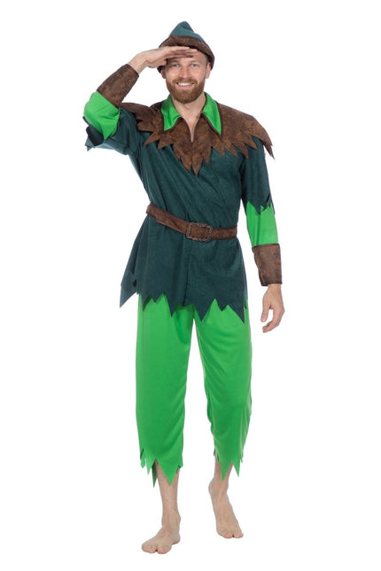 Peter Pan Kostuum Groen 4 delig van Wilbers & Wilbers koop je bij Partywinkel