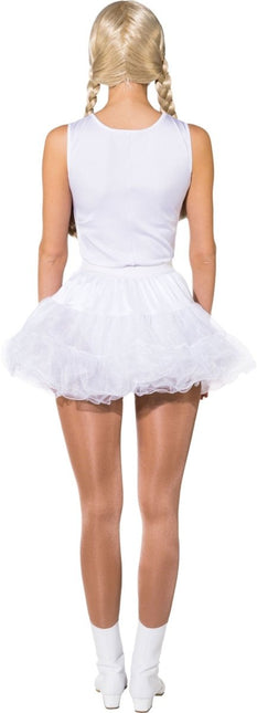 Petticoat, wit met witte draadrand van Orlob koop je bij Partywinkel