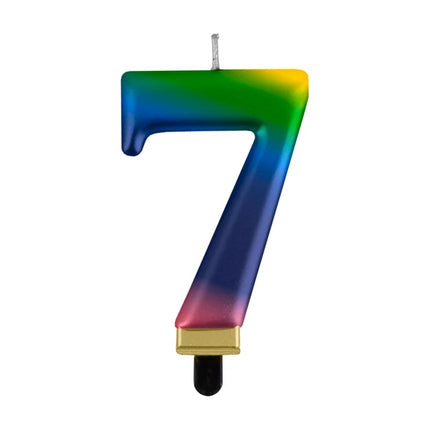 Świeczka „Tęcza” – 7 lat, 8 cm
