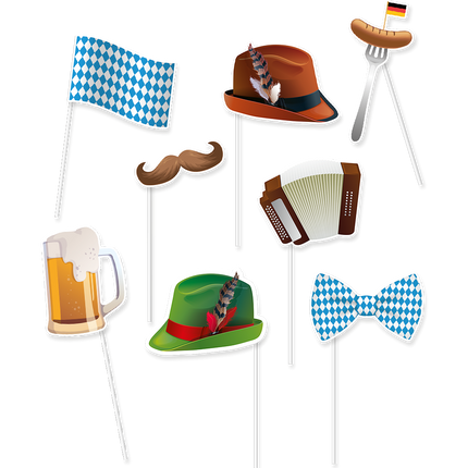 Rekwizyty do fotobudki Oktoberfest 8 szt