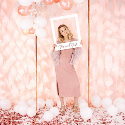 Photobooth Frame She Said Yes 59,5cm van Partydeco koop je bij Partywinkel