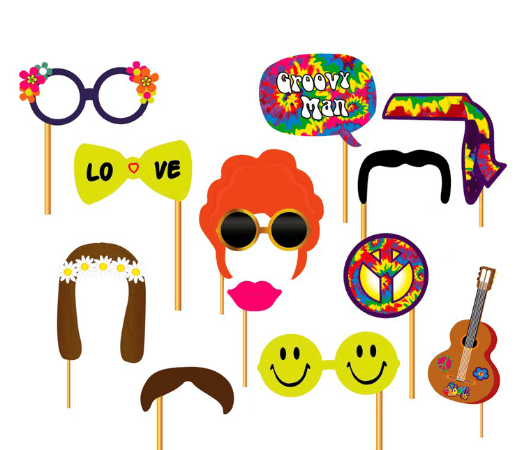 Photobooth Hippie 12 delig van Fiestas Guirca koop je bij Partywinkel