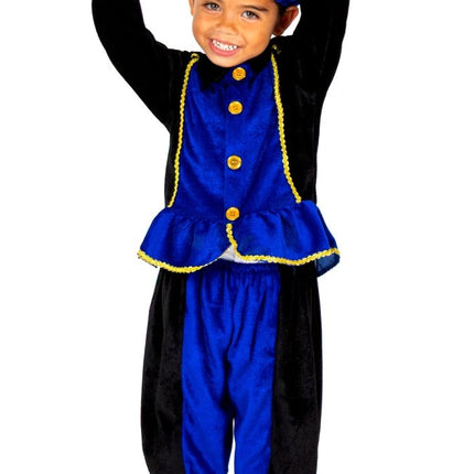 Pietenpakje Kind Blauw/Zwart van Folat koop je bij Partywinkel