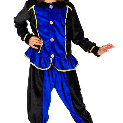 Pietenpakje Kind Blauw/Zwart van Folat koop je bij Partywinkel
