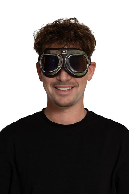 Piloot Bril Zilver van Partychimp koop je bij Partywinkel