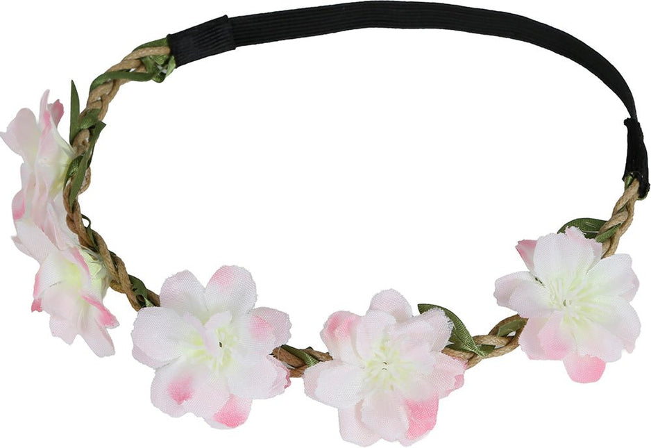 Pink flower crown van Fiestas Guirca koop je bij Partywinkel