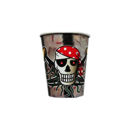 Piraten Bekers 250ml 8st - Partywinkel - 8714572076418